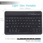Wireless Keyboard Ultra Slim Rechargeable Portable Compact