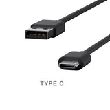 Black 6ft Type-C USB Data Cable
