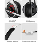 Wireless Headphone Boom Microphone Headset Hands-free Earphone Over-the-Head