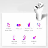 Wireless Earphone Docking Car Charger Mono Headset Headphone Single Earbud Hands-free Mic