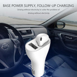 Wireless Earphone Docking Car Charger Mono Headset Headphone Single Earbud Hands-free Mic