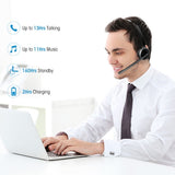 Wireless Headphone Boom Microphone Headset Hands-free Earphone Over-the-Head