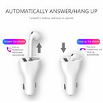 Wireless Earphone Docking Car Charger Mono Headset Headphone Single Earbud Hands-free Mic