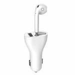 Wireless Earphone Docking Car Charger Mono Headset Headphone Single Earbud Hands-free Mic
