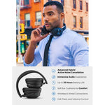 Wireless Headphones Foldable Headset w Mic Hands-free Earphones