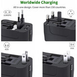 International Charger USB 2-Port Travel Adapter Plug Converter AC Power