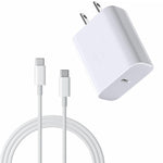 18W Fast Home Charger PD Type-C 6ft USB-C Cable Power Adapter