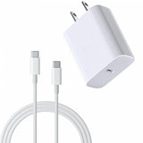 18W Fast Home Charger PD Type-C 6ft USB-C Cable Power Adapter