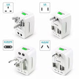 International Charger USB 2-Port Travel Adapter Plug Converter AC Power