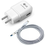 18W Fast Home Charger 6ft USB-C Cable Power Adapter QC3.0 TYPE-C Cord Travel