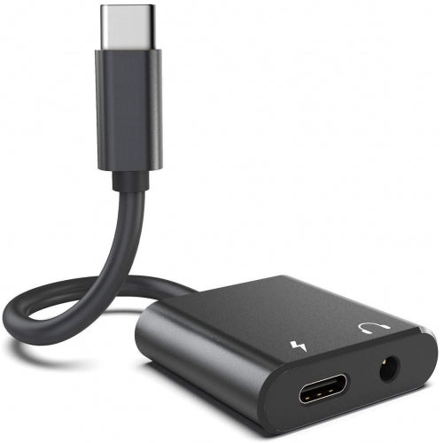 Canberra maling opnåelige USB-C Headphone Adapter Earphone 3.5mm Jack Charger Port Splitter Mic –  GetAccessory