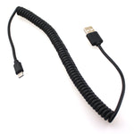 USB Cable Coiled Charger Cord Power Sync