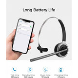 Wireless Headphone Boom Microphone Headset Hands-free Earphone Over-the-Head