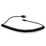 USB Cable Coiled Charger Cord Power Sync