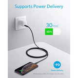 PD USB Cable 10ft USB-C to iPhone Charger Power Cord