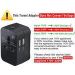 International Charger USB 2-Port Travel Adapter Plug Converter AC Power