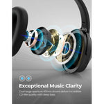 Wireless Headphones Foldable Headset w Mic Hands-free Earphones