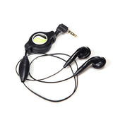 Retractable Earphones Headphones Hands-free Headset 3.5mm w Mic Earbuds