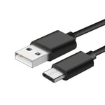 Black 6ft Type-C USB Data Cable
