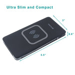 10000mAh Wireless Power Bank - Black