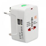 International Charger USB 2-Port Travel Adapter Plug Converter AC Power