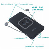 10000mAh Wireless Power Bank - Black