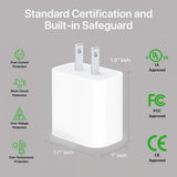 18W Fast Home Charger PD Type-C 6ft USB-C Cable Power Adapter